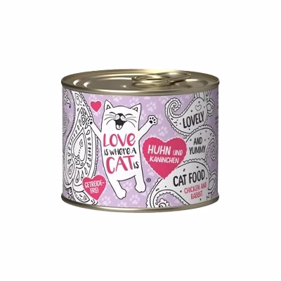 Love is Where a Cat is Lata Puré de Carne 200g