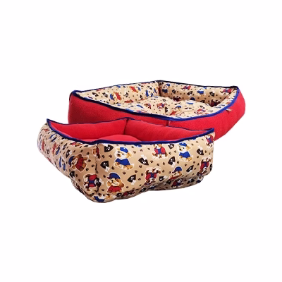 Cama Clásica Large Roja y Beige con Perritos Paw Patrol